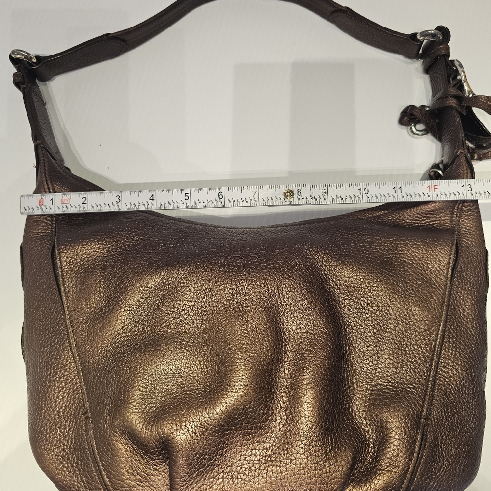 Brighton Nikki Masterpiece Bronze Leather Embellished Leather Hobo Shoulder Bag - Picture 6 of 16